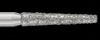 Piranha Diamond Single-Use Burs, FG, Flat End Taper, # 847-016, 1.6 mm, Super Coarse, Black, 25/Pk, 847-016SC product image