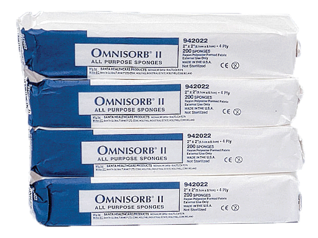 Omnisorb II Non-Woven Sponges, Non-Sterile, 4-Ply, 2" x 2", 5000/Case product image