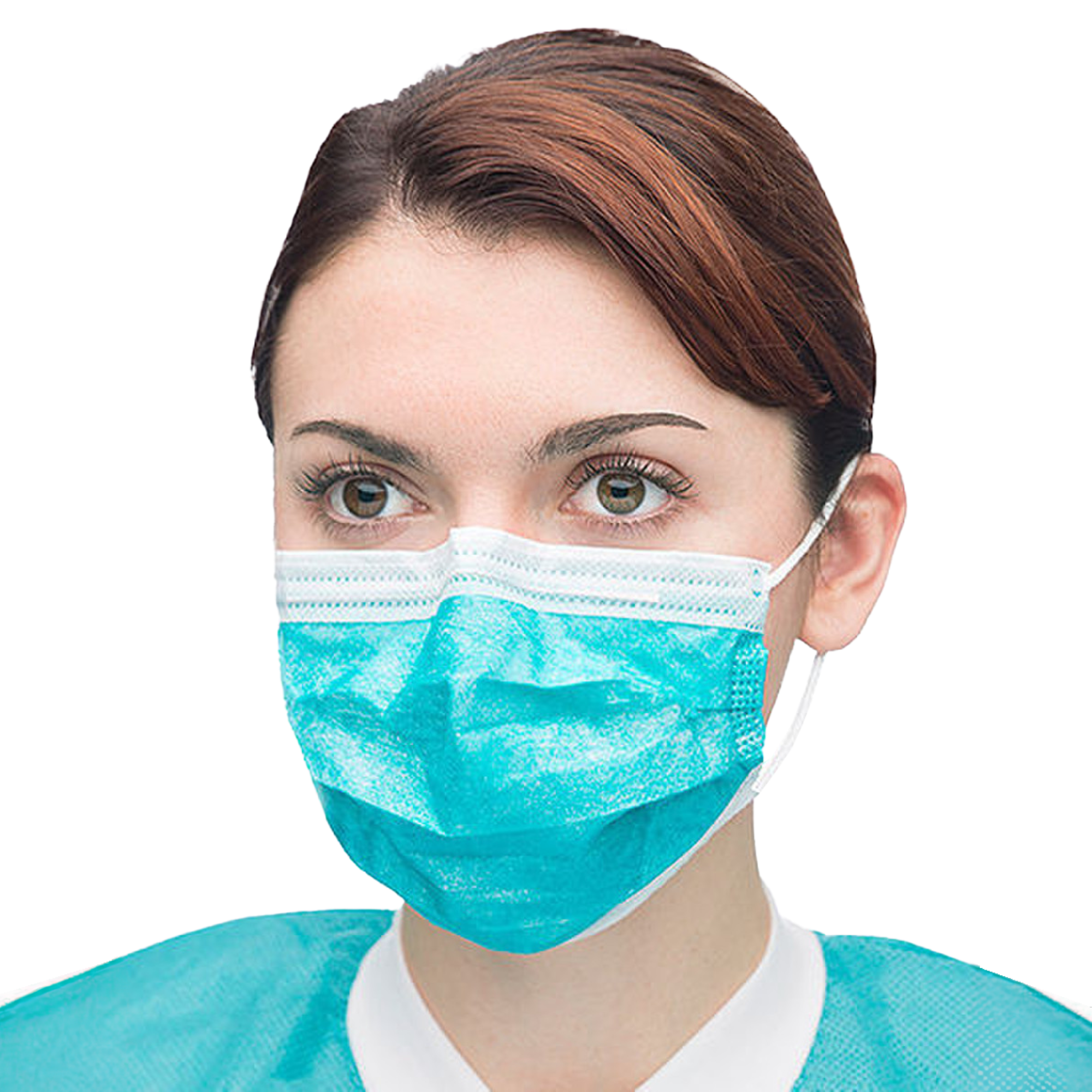 Extra-Safe Sensitive Earloop Mask Teal 50/Box, 5430E-TE product image
