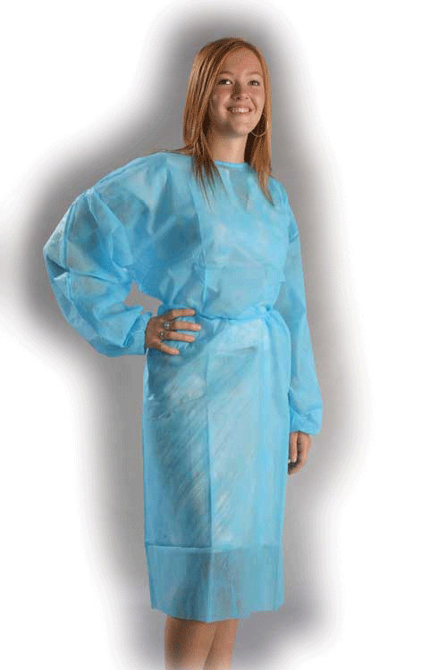Lab Coat Knee Length Sky Blue 10/Pk Small product image
