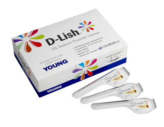 D-Lish 5% Sodium Fluoride Varnish, Assorted, 200/Box product image