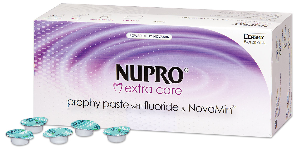 Nupro Extra Care Prophy Paste, Fluoride Cup, Polish, Fine-Medium, Spearmint, 175/Box product image