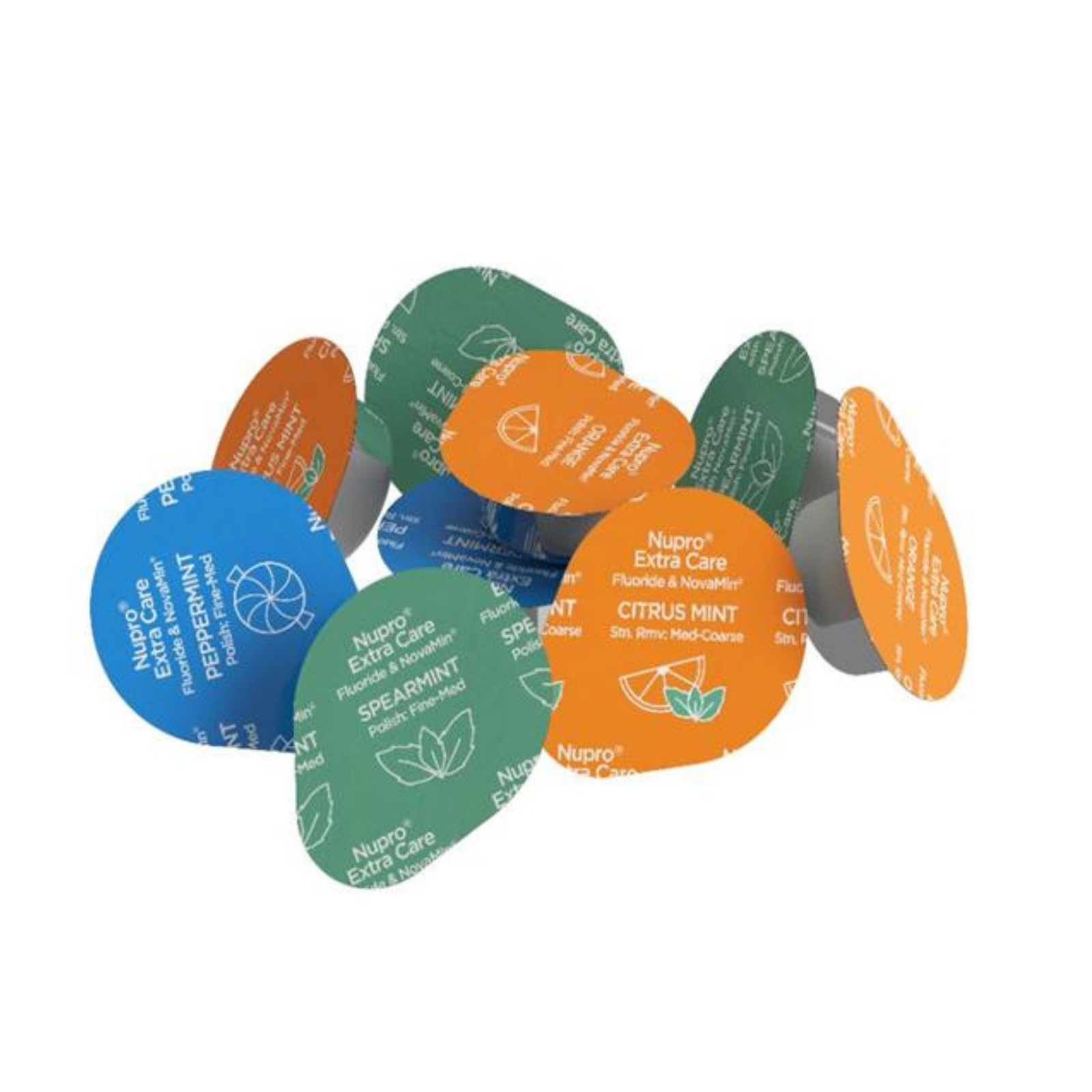 Nupro Extra Care Prophy Paste, Fluoride Cup, Stain Removal, Medium Coarse, Citrus Mint, 175/Box product image