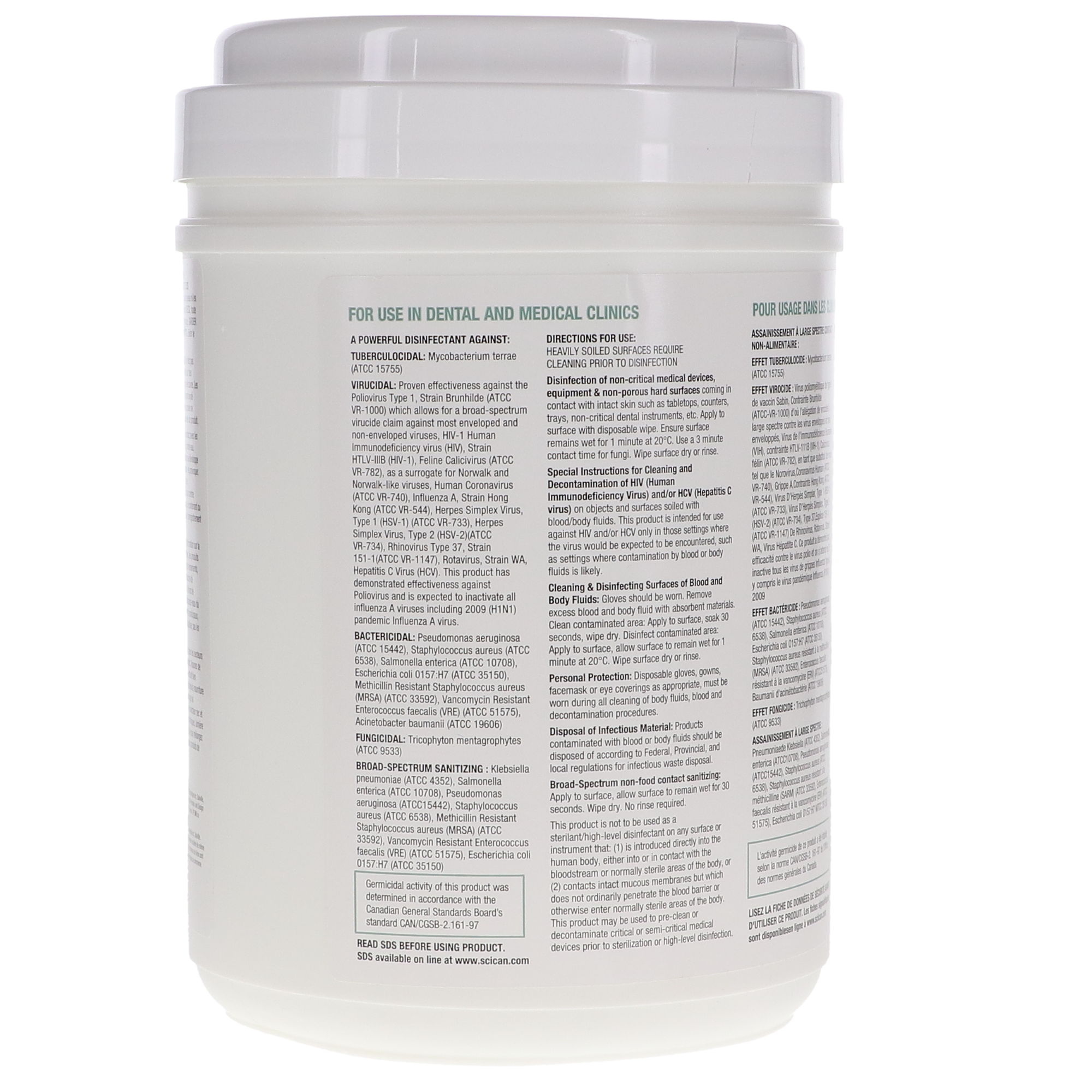 Optim 33TB, Disinfectant Wipes, Unscented, 160/Pk, SCI33W12 thumbnail 4