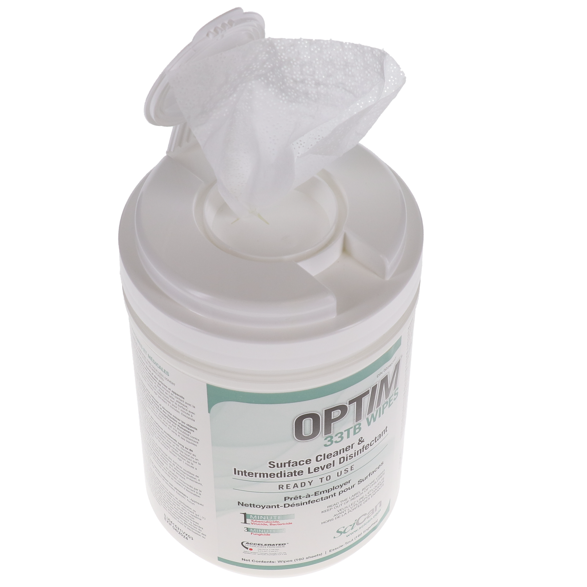 Optim 33TB, Disinfectant Wipes, Unscented, 160/Pk, SCI33W12 thumbnail 5